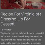 Recipe For Virginia 4 Dressing Up For Dessert